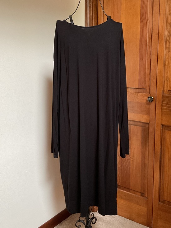 Eileen Fisher Dresses & Skirts - Black Eileen Fisher Long Sleeve Shift Dress - XL, Women's Simple Elegance